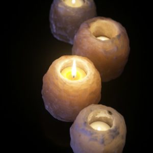 Himalayan Salt Crystal tea light candle holders adds beauty and health